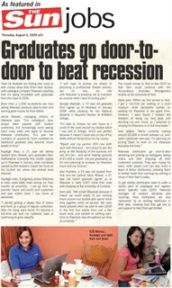 Graduates Go Door To Door With Kleeneze To Beat Recession (Sun Article)